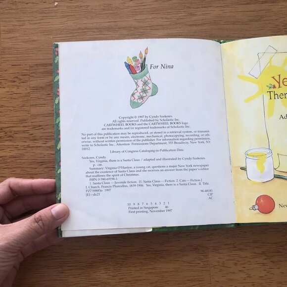 1997 Cyndy Szekeres' Yes, Virginia There is a Santa Claus HC DJ Gift Book Size - Picture 4 of 8